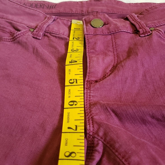 Ann Taylor Jeans Modern Fit Berry Low Rise 0 - Picture 8 of 11